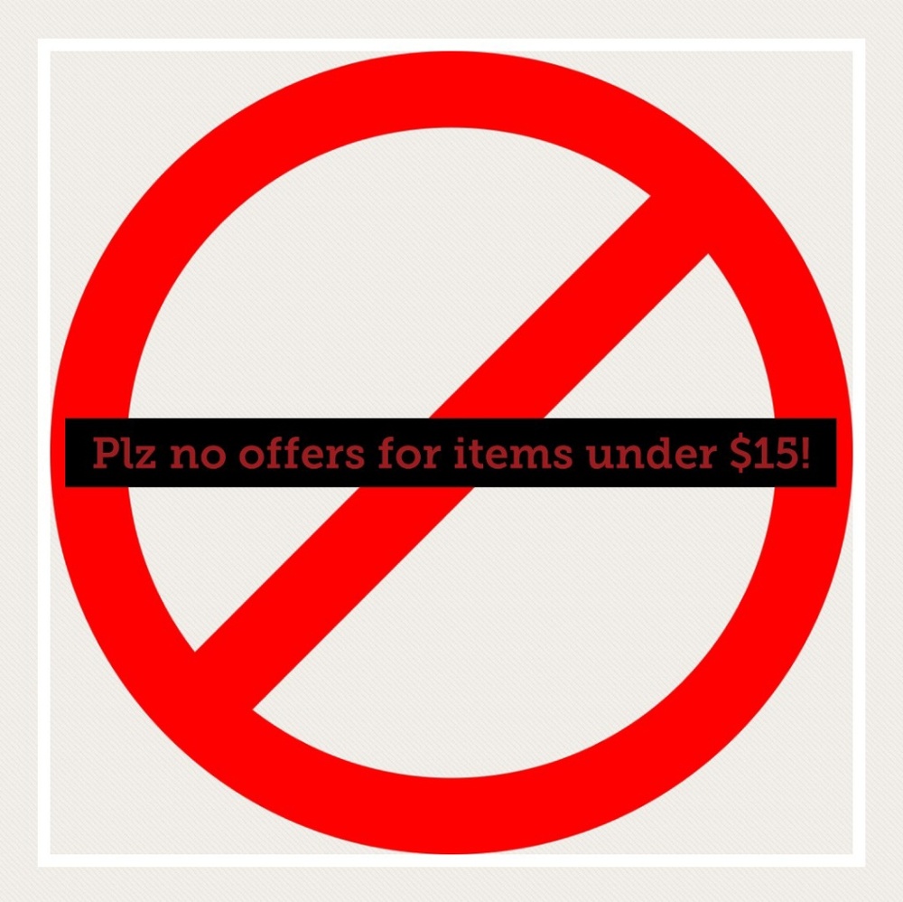No offers for $15 or less items